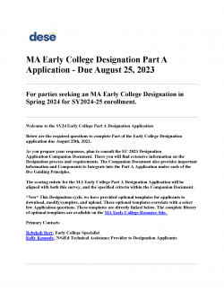 Cover Part A Application - 2023